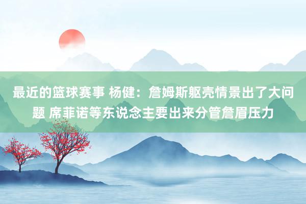 最近的篮球赛事 杨健：詹姆斯躯壳情景出了大问题 席菲诺等东说念主要出来分管詹眉压力