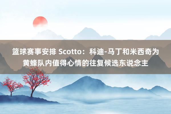 篮球赛事安排 Scotto：科迪-马丁和米西奇为黄蜂队内值得心情的往复候选东说念主